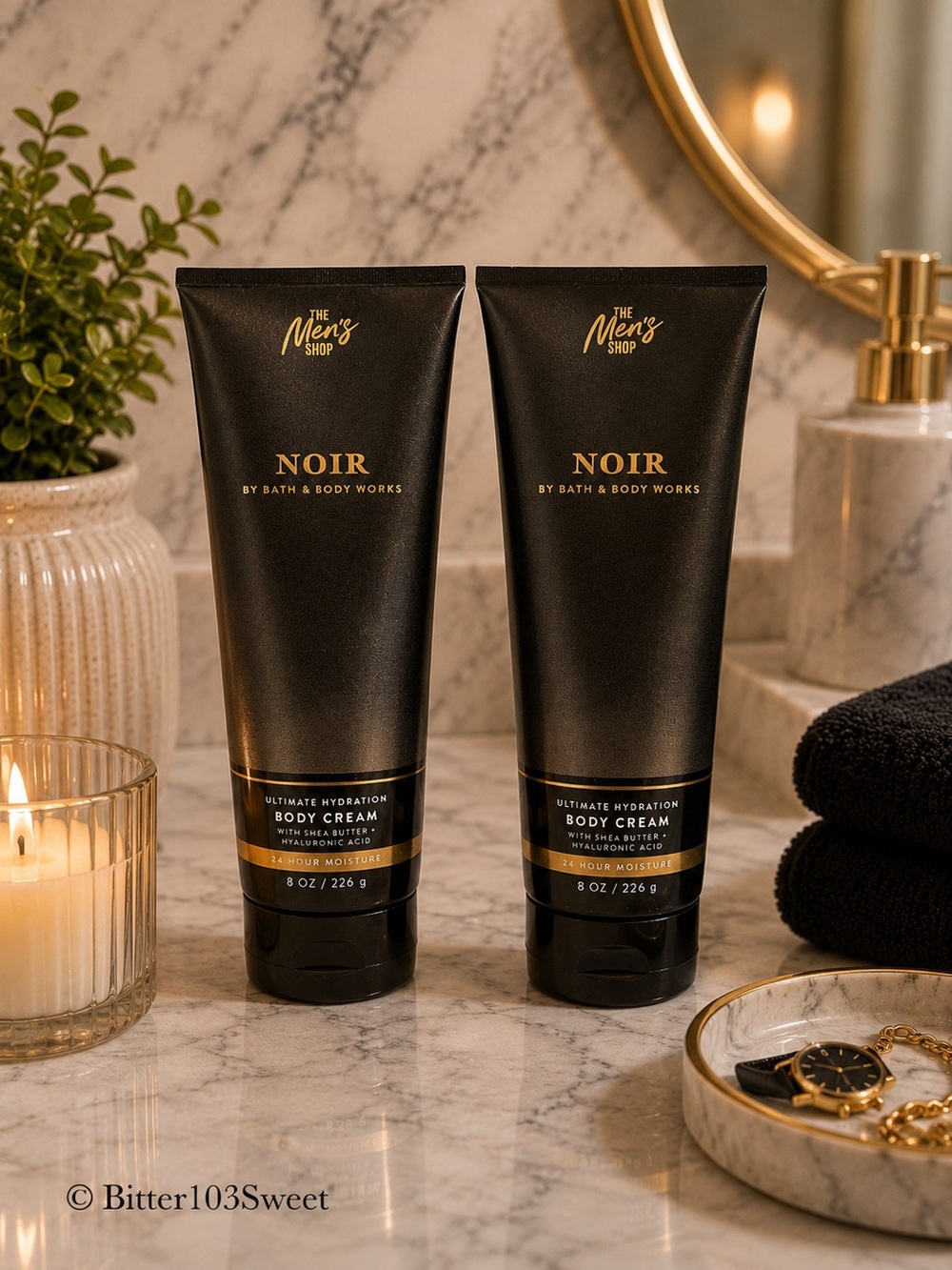 Bath & Body Works Men's Noir Ultimate Hydration Body Cream Duo